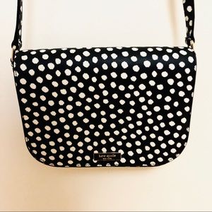 Kate Spade Black and White Dot Crossbody Bag